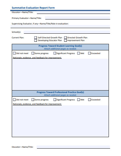 summative-evaluation-report-form-template