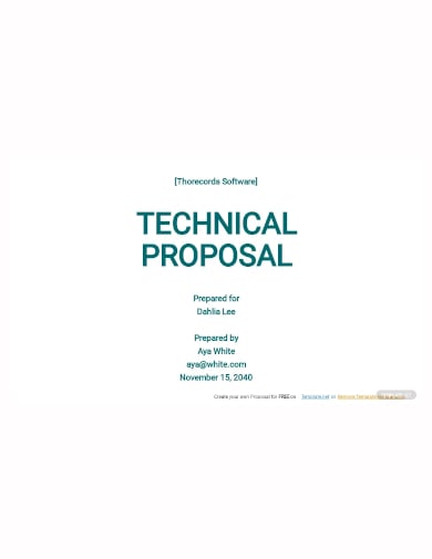 technical product proposal documentation