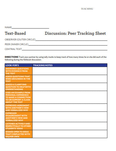 text based evaluation tracking sheet template