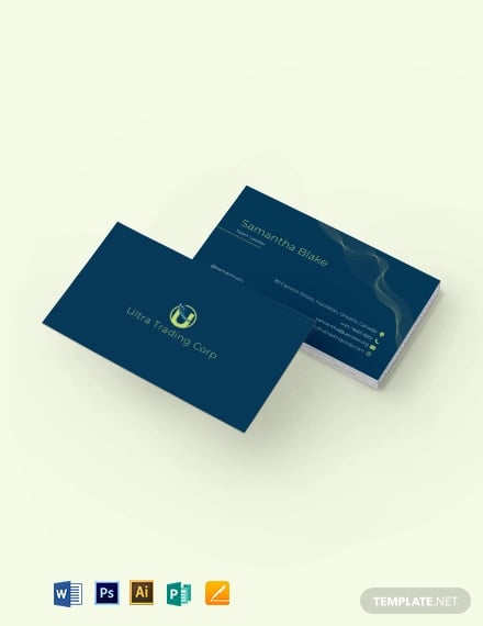 trading company business card template