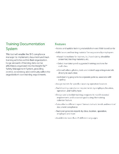 training document system in pdf