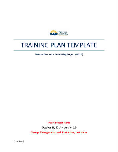 training plan sample template
