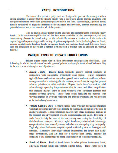 types of private equity funds