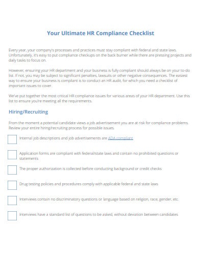 ultimate-hr-compliance-checklist