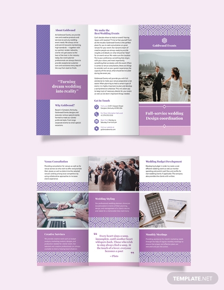 12+ Wedding Planner Brochure Templates in AI | InDesign | Word | Pages