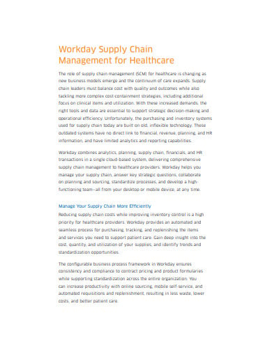 workday supply chain healthcare