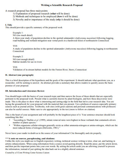 research proposal checklist pdf