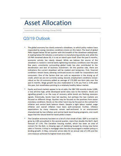 10+ Asset Allocation Templates in PDF | DOC