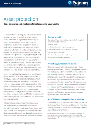 asset protection sample