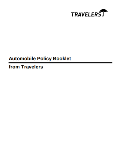 automobile policy booklet