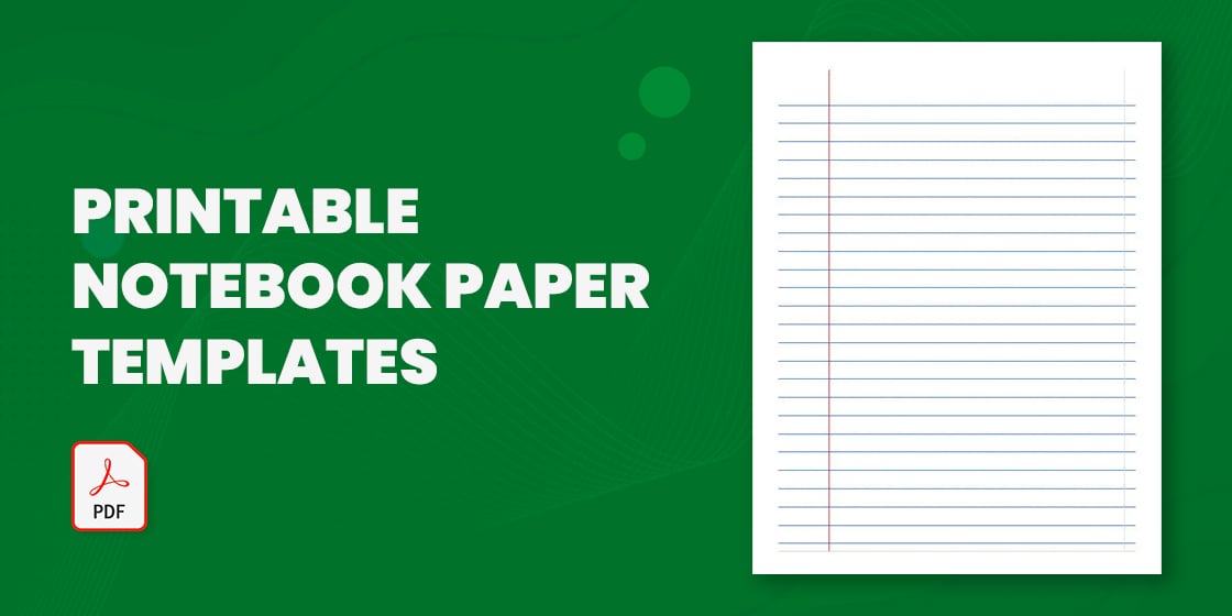 printable notebook paper templates