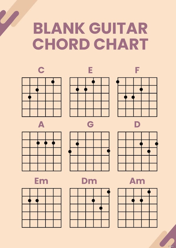blank guitar chord chart