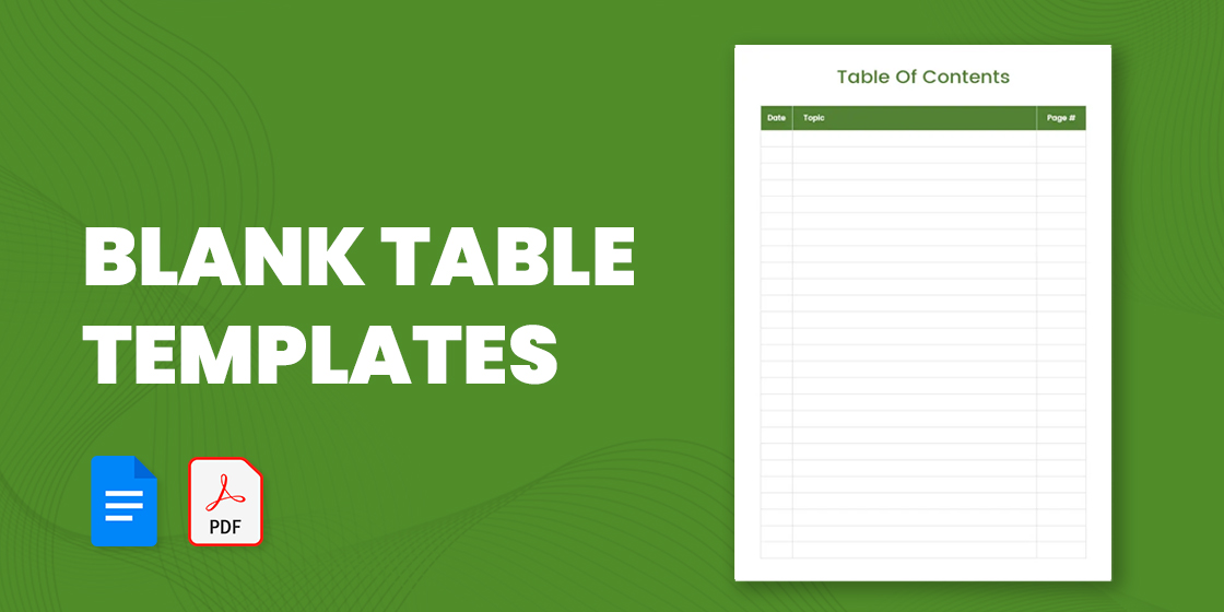 blank chart with 4 columns