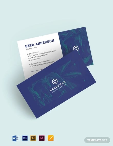 business cards for photographer template
