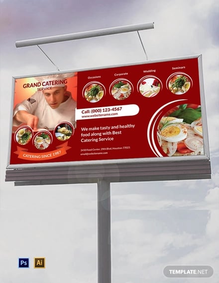 catering service billboard template