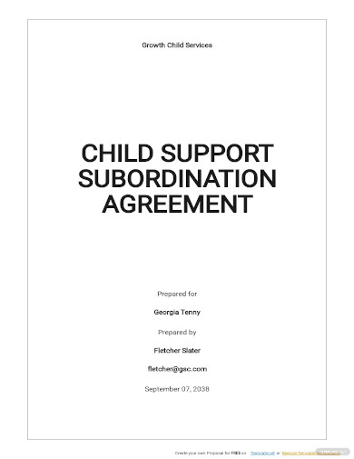 15+ Child Support Agreement Templates - PDF, DOC | Free & Premium Templates