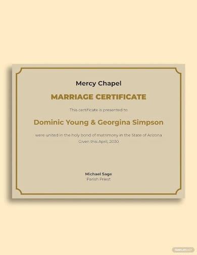 Marriage Certificate Template - 13+ Word, PDF, PSD Format Download