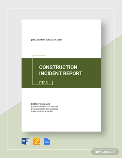 construction incident report