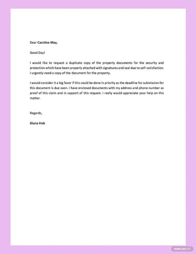 contract request letter template