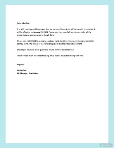 Contract Letter Template - 32+ Free Sample, Example Format Download