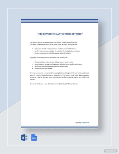 coronavirus covid19 tenant letter fact sheet template