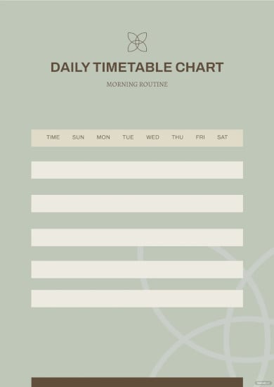 daily time table chart template