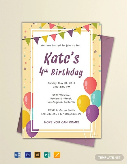 14+ Birthday Invitation Email Templates - PSD, EPS, AI, Word