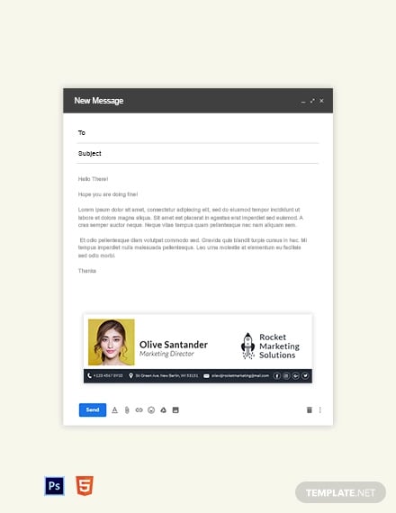 email signature for marketing template