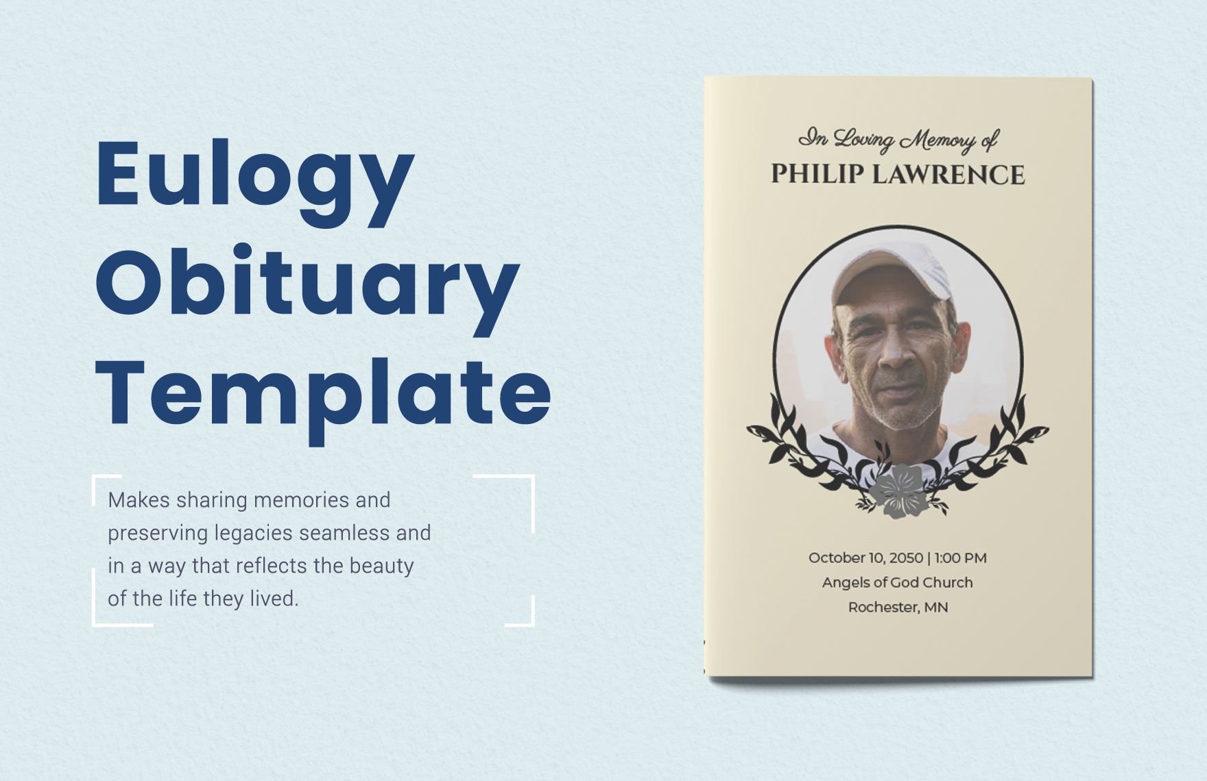 eulogy obituary template