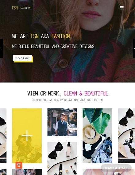fashion designer html5 css3 website template