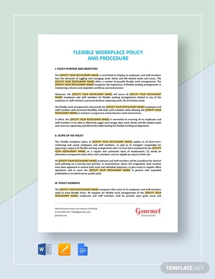 flexible-workplace-policy-and-procedure-template