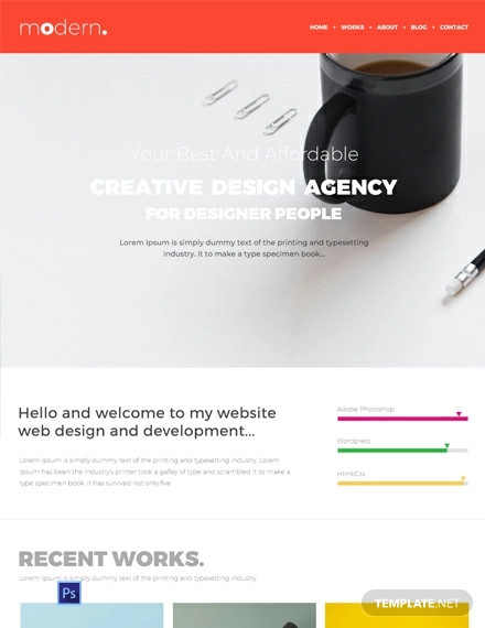free design portfolio website template