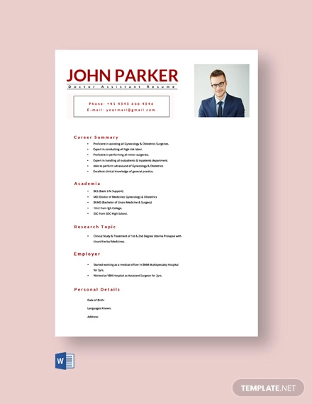 19+ Doctor Resume Templates - PDF, DOC