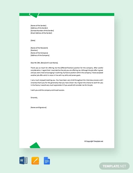 14 Formal Rejection Letters Sample Example Format Download 0981