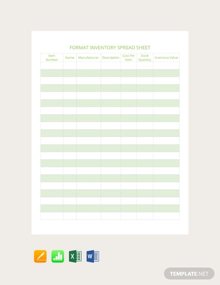 50+ Inventory Spreadsheet Templates - Google Docs | MS Word | Google ...