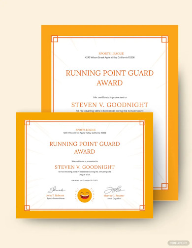free funny sports certificate template