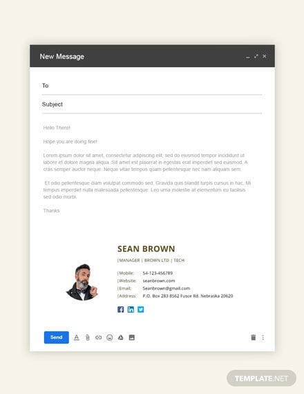 free manager email signature template