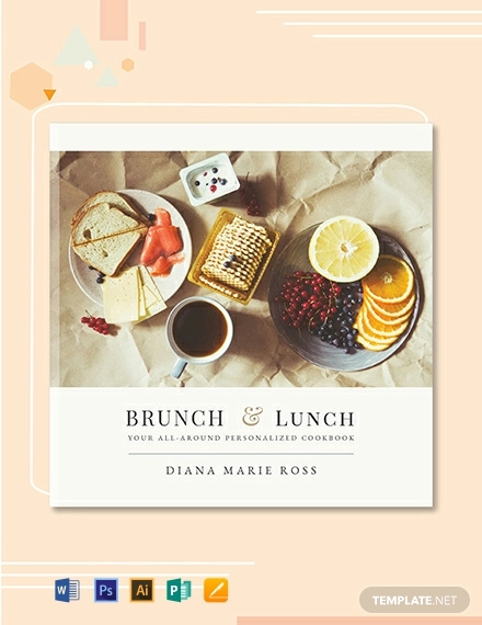 free photo cookbook cover template