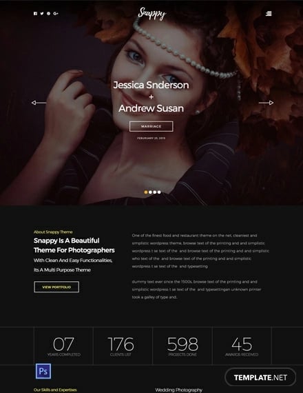 free snappy psd website template