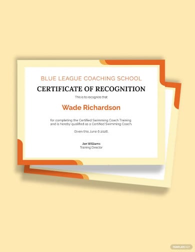 free sports coaching certificate template