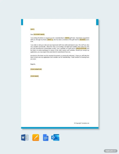 Membership Application Letters - 8+ Word, PDF Documents Download | Free ...