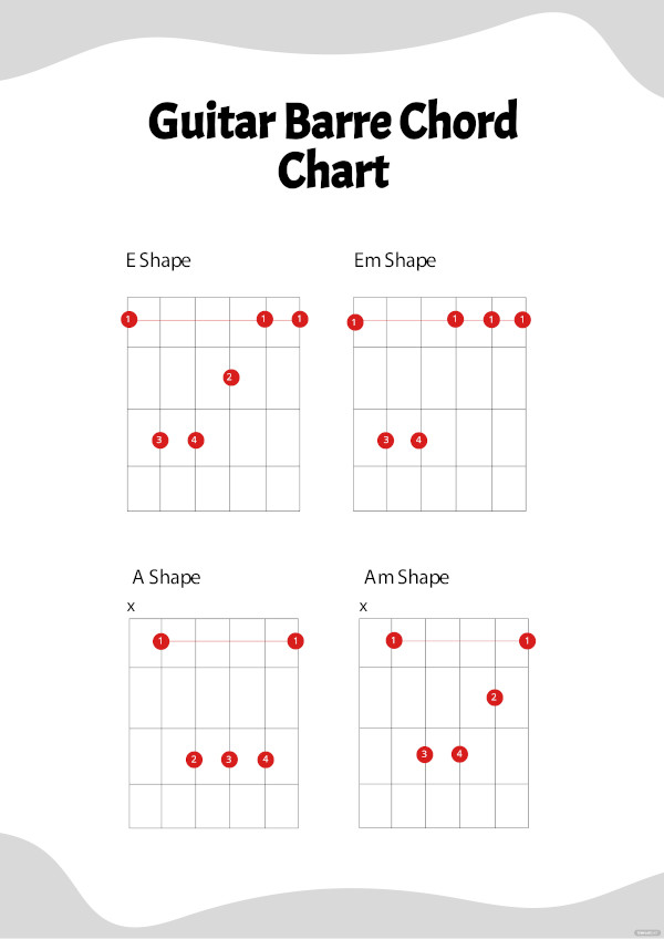 Blank Guitar Chord Chart Template - 26+ Free PDF Documents Download