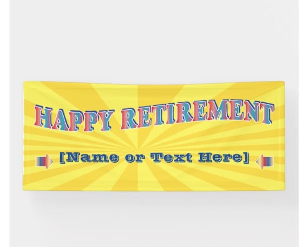 happy retirement party banner