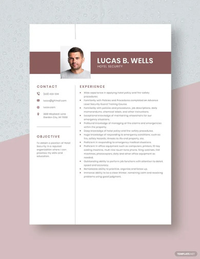 Security Guard Resumes - 16+ Word, PDF Format Download