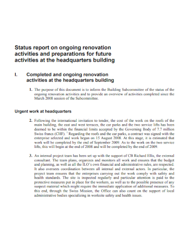 Simple Builders Report Example 38+ FREE Sample Construction Report Templates - Word, Docs, Pages