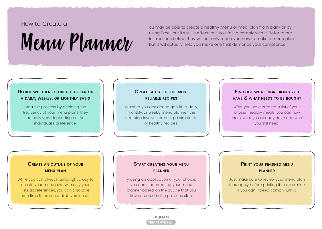 menu planner template