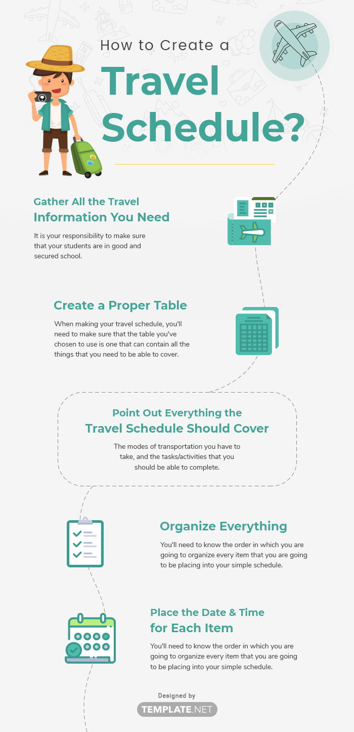 travel schedule template