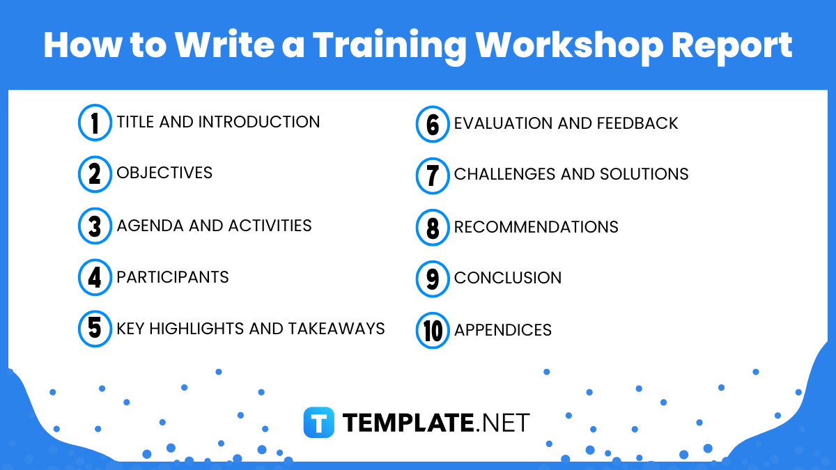 how to write a training workshop report