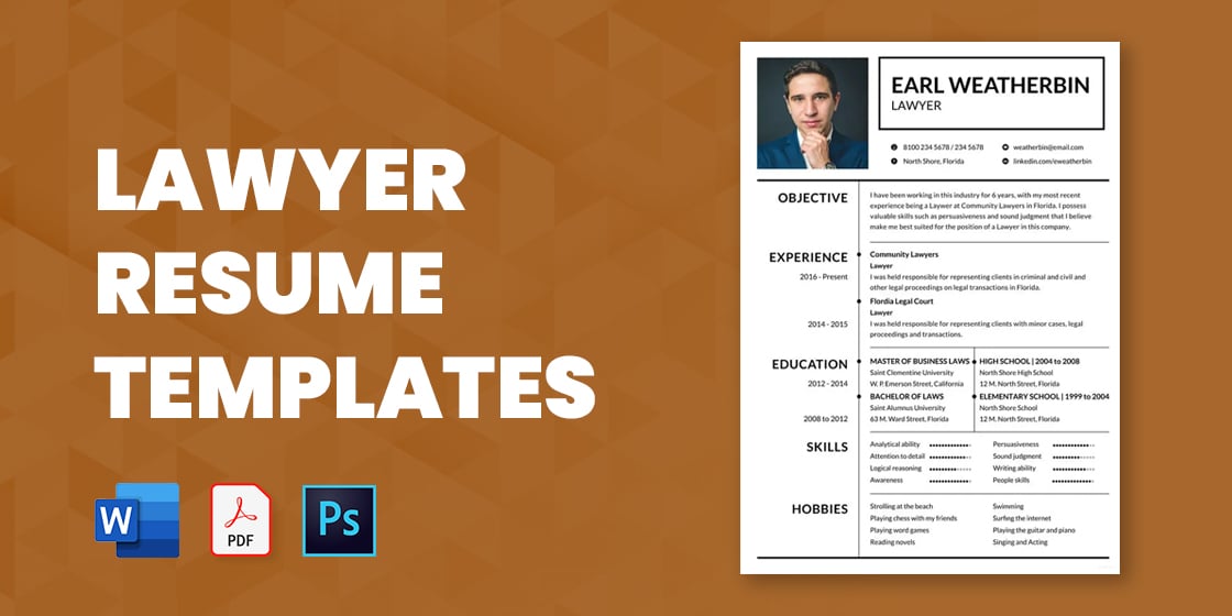 lawyer resume templates – doc excel pdf