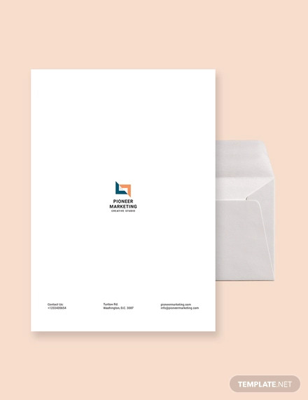 marketing agency envelope template